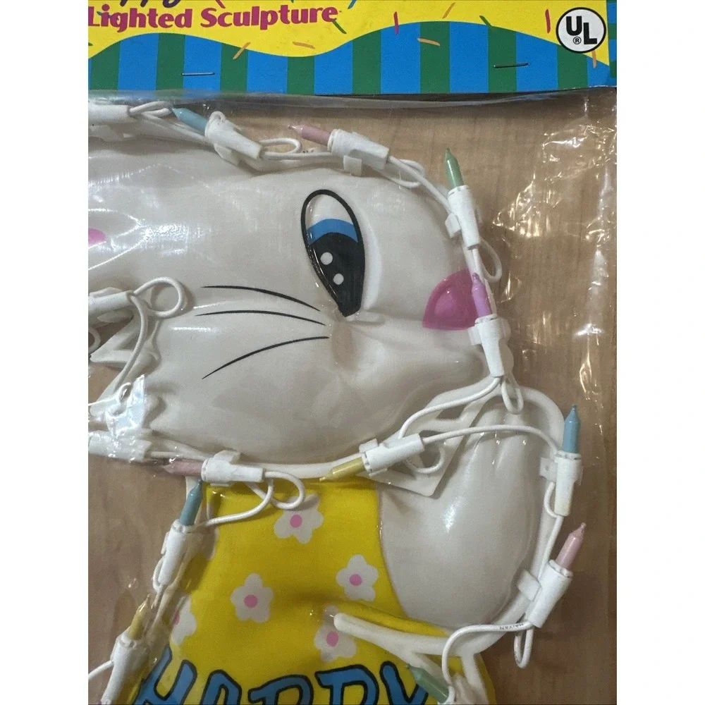 VTG Easter Parade Lighted Easter Sculpture Bunny Easter Eggs Happ Easter Sign